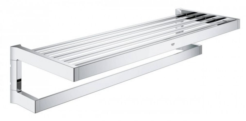 Porte Serviette Mural Grohe Selection Cube avec tablette