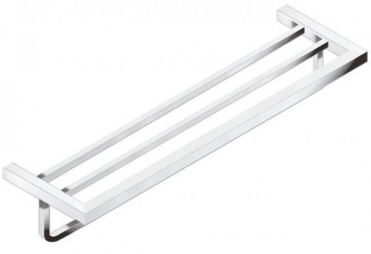 Porte Serviette Mural Hewi System 100 profil 4 pans Chromé Brillant