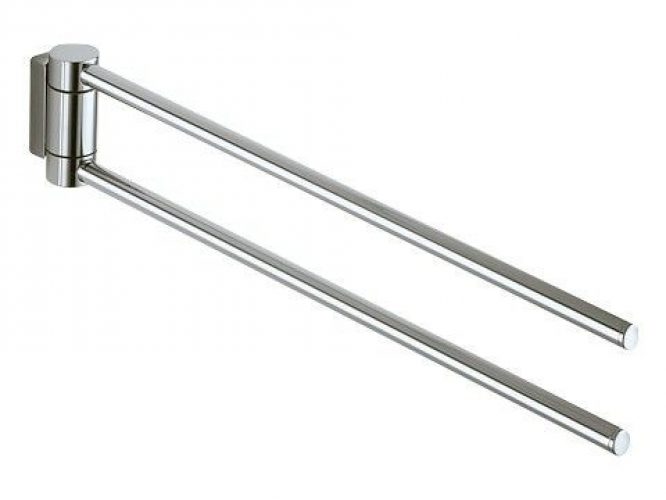 Porte Serviette Mural Keuco Plan 438 mm avec double barre mobile