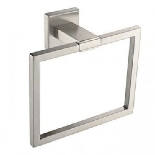 Porte-serviette sous forme d’anneau rectangulaire en inox style contemporain