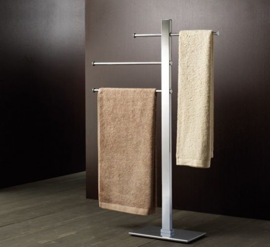 Porte Serviette sur Pied Gedy G-BRIDGE coulissant sur pied 3 barres Chromé