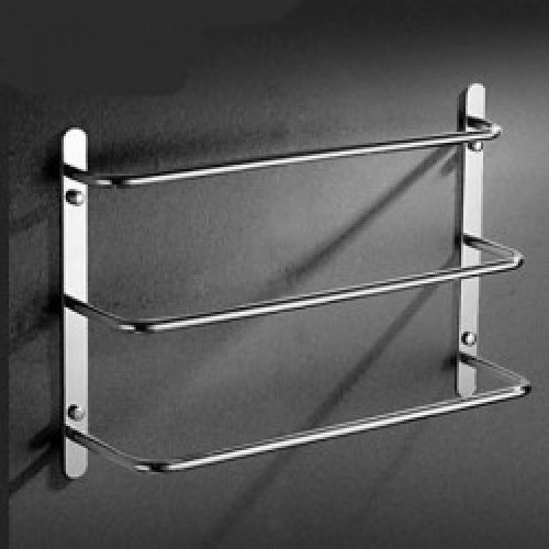 Porte-serviettes à 3 barres en acier inoxydable poli miroir