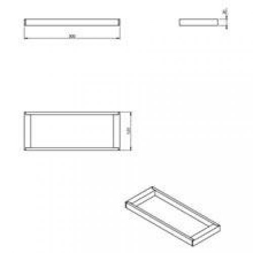 Porte-serviettes 30 cm bath life COSMIC