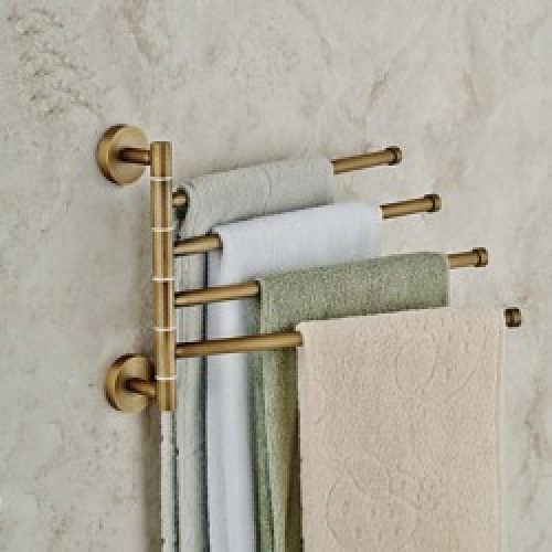 Porte-serviettes à 4 barres en laiton cuivre huilé