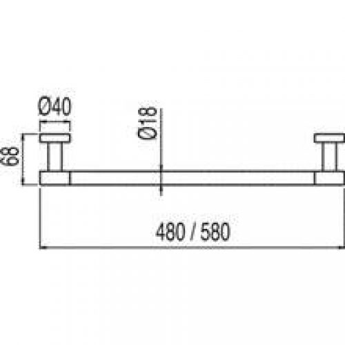 Porte-serviettes 48 cm MAX-TRES