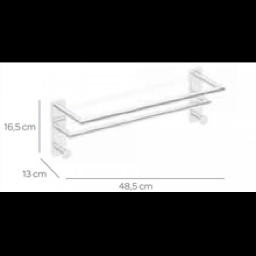 Porte-serviettes 50 double avec 2 crochets…