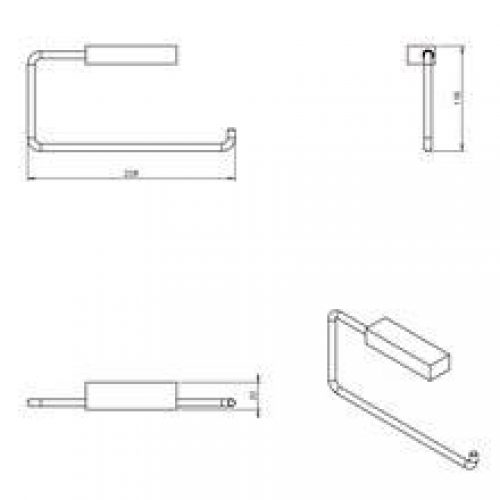 Porte-serviettes anneau bath life COSMIC