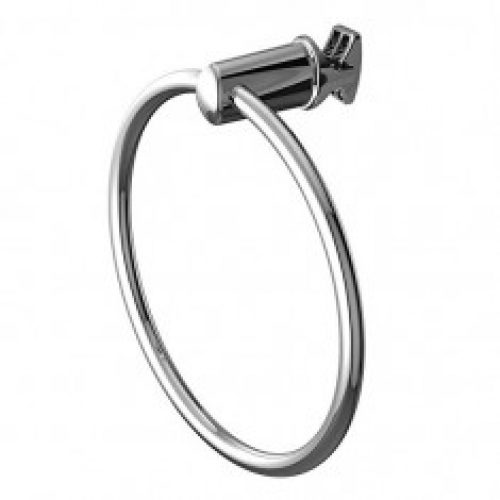 Porte-serviettes anneau chromé pour radiateur sèche-serviettes tubes ronds
