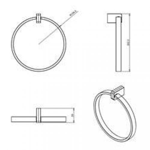 Porte-serviettes anneau extreme COSMIC