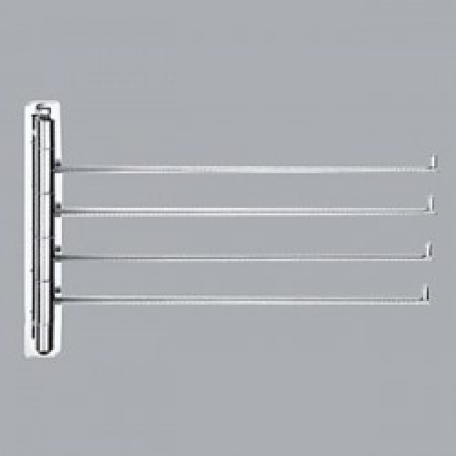 Porte-serviettes avec 4 barres à la forme des espaliers en laiton argenté