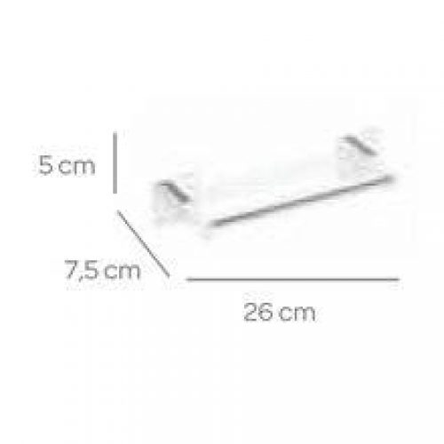 Porte-serviettes barre 26 cm MIXTA CO2+