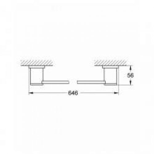 Porte-serviettes barre Grohe Allure