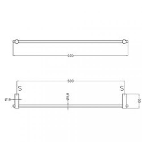 Porte-serviettes barre unique brillant Medinox…