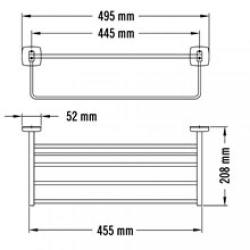 Porte-serviettes barres brillante Medisteel…