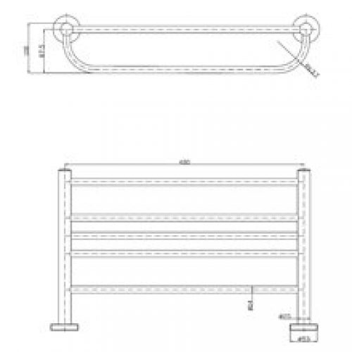 Porte-serviettes barres multiple en laiton…