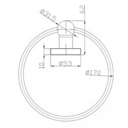 Porte-serviettes cerceau 17 cm laiton Medicrom…