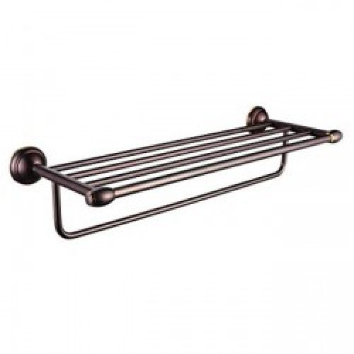 Porte-serviettes de style antique avec finition en bronze huilé ( longueur 64 cm )