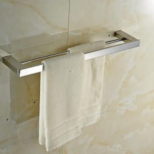 Porte-serviettes à double barre en acier inoxydable