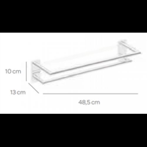 Porte-serviettes double de 50 cm SENSA CO2+