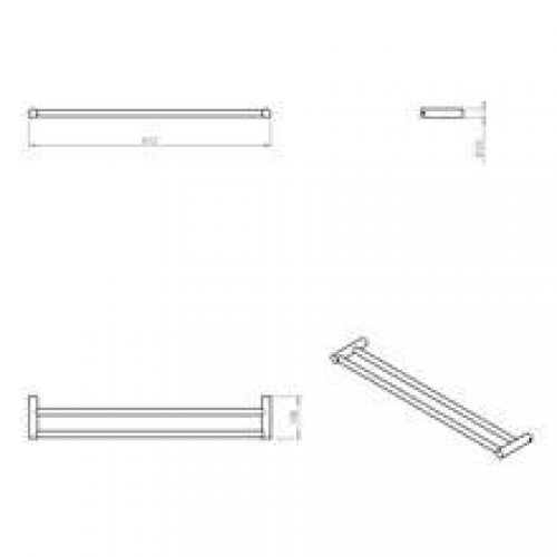 Porte-serviettes double minimalisme COSMIC