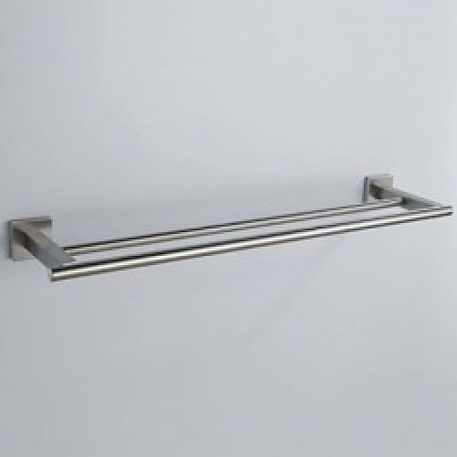 Porte-serviettes à doubles barres en acier inoxydable