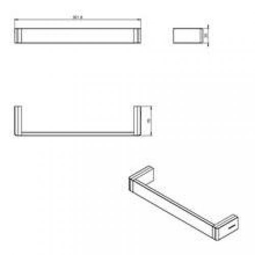 Porte-serviettes extreme 30 cm COSMIC