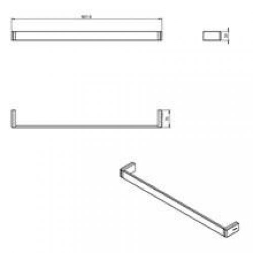 Porte-serviettes extreme 60 cm COSMIC