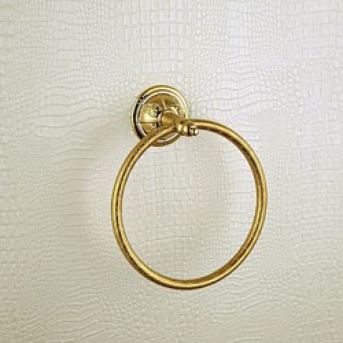 Porte-serviettes rond en laiton antique et ti-pvd