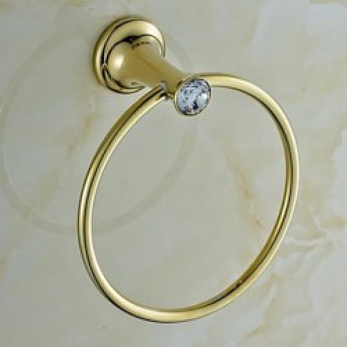 Porte-serviettes rond en laiton et ti-pvd