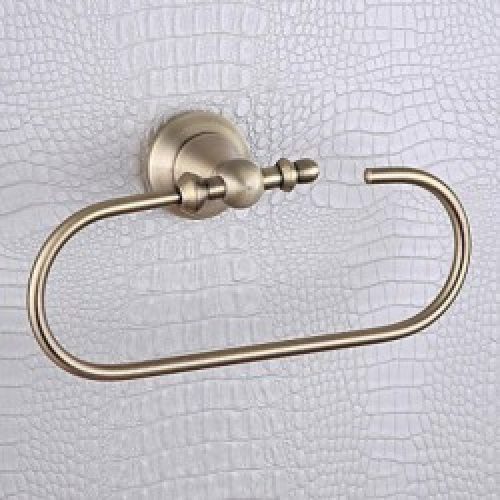 Porte-serviettes sous forme d&rsquo;anneau de style antique avec finition en bronze