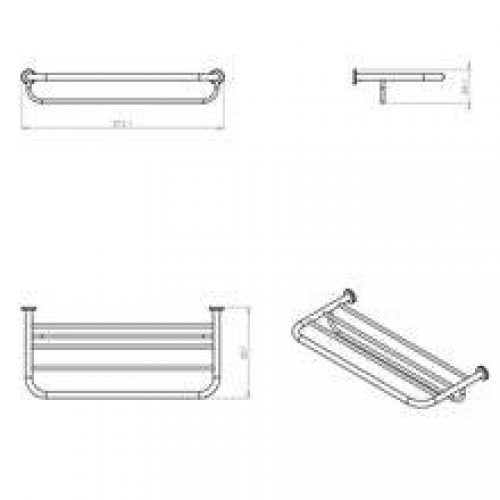 Porte-serviettes étagère architecte COSMIC