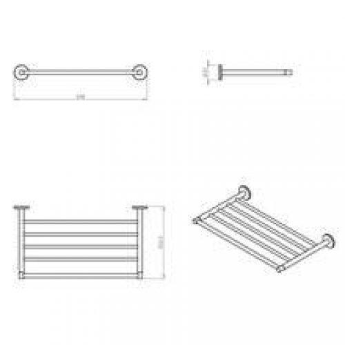 Porte-serviettes étagère minimalisme COSMIC