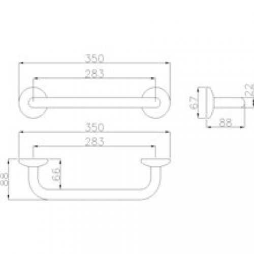 Porte-serviettes unique 35 cm blanc Medinylon…