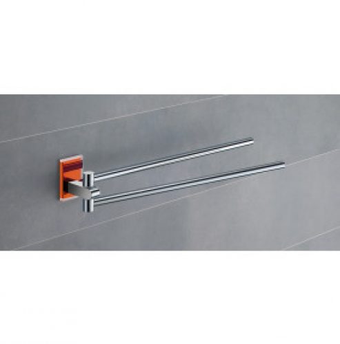 PORTESERVIETTE DOUBLE BARRE ORIENTABLE MODÈLE MAGIC ORANGE