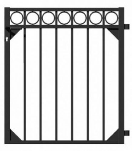 Portillon Circle, Alu, anthracite, 965x1000mm