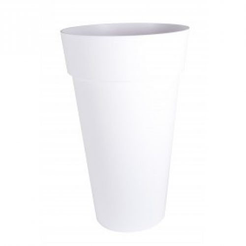 Pot haut rond blanc – diamètre 48 cm –  90 litres – Toscane 13637