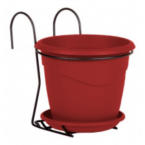 Pot MARINA 2L avec support – Rouge rubis