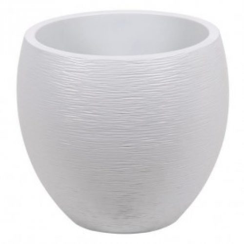 Pot rond – diamètre 50 cm – contenance 46 litres – Graphit blanc cérusé