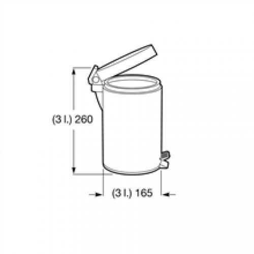 Poubelle 3 litres Hotels Classic Roca