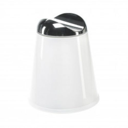 Poubelle blanche avec couvercle pivotant Carlino