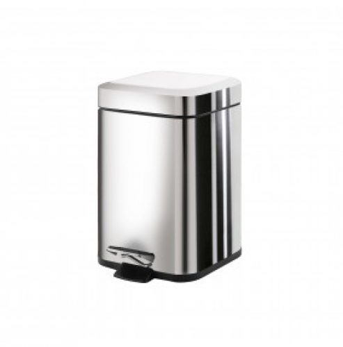POUBELLE CARRÉ ACIER INOX 3L