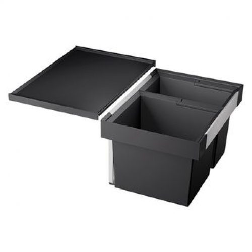 Poubelle de cuisine encastrable BLANCO FLEXON II 60/2 – 1×19 et 1×30  litres