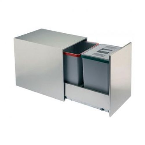 Poubelle de cuisine encastrable NICOL – 2×18 litres