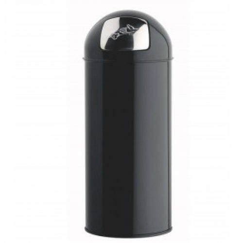 Poubelle grand volume – avec trappe inox Push – acier – 45 litres