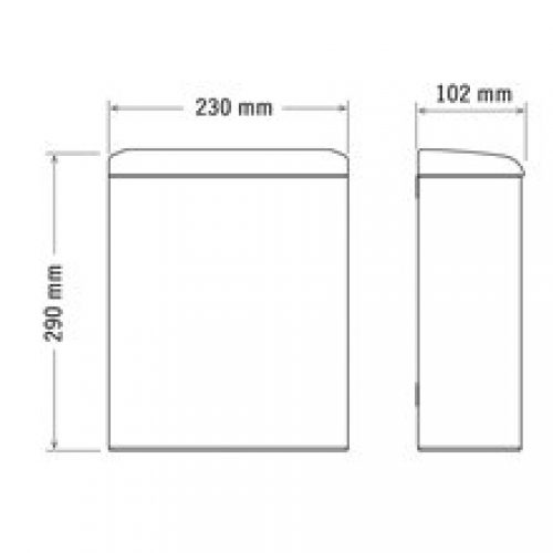 Poubelle hygiénique avec couvercle 6L brillante…