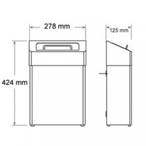 Poubelle hygiénique à double couvercle 10L RAL…