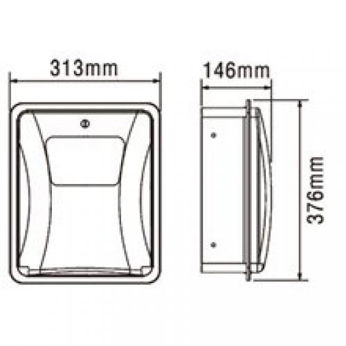 Poubelle hygiénique encastrée Bradley Mediclinics