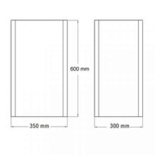 Poubelle ouverte 65L satinée Mediclinics