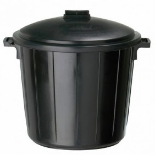 Poubelle plastique avec couvercle – 80 litres – Réglisse