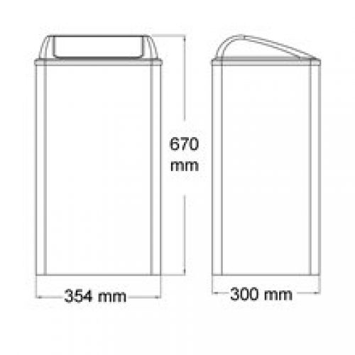 Poubelle retour automatique blanche 65L…